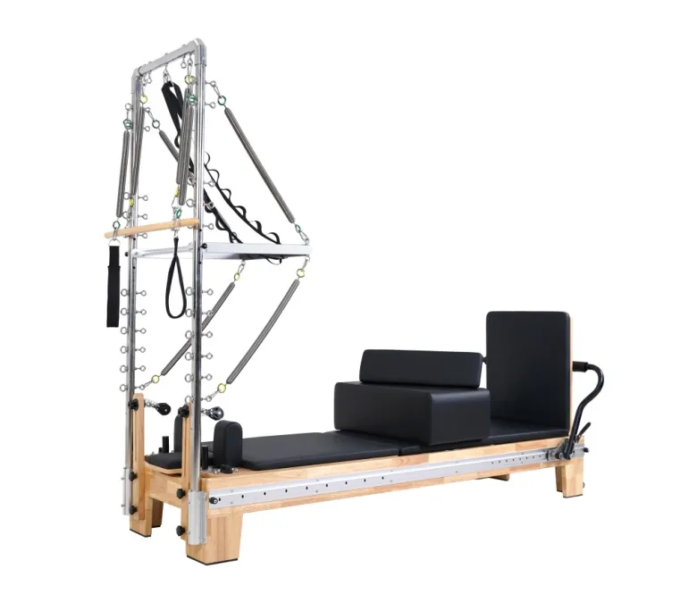 Oak Full Track Half Trapeze - Studio Pilates Reformer with Tower