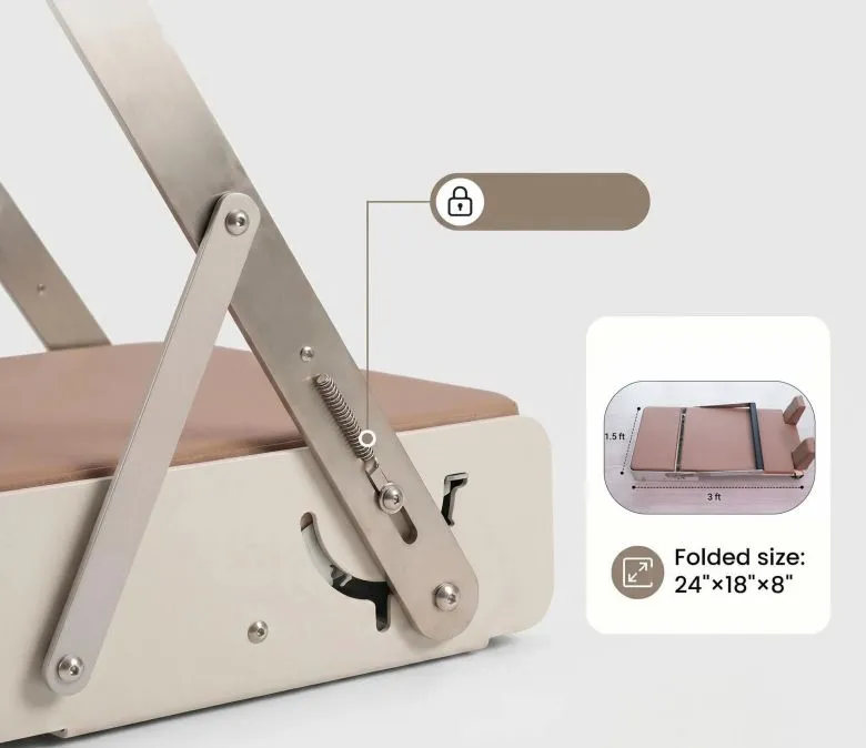 Quiet Home Foldable Pilates Reformer Bed