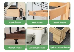 Frame Material: 
Take a look at the different material options we offer, from classic, durable woods (oak, maple, beech) to aluminum alloy and iron. Choose whatever suits your style to bring your space to life!