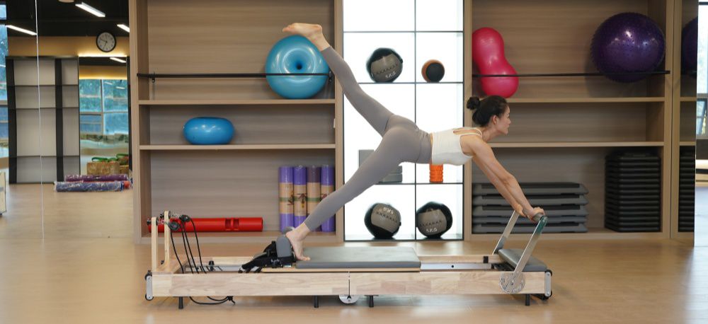 Folding Wooden Body Balance Pilates Core Bed Reformer