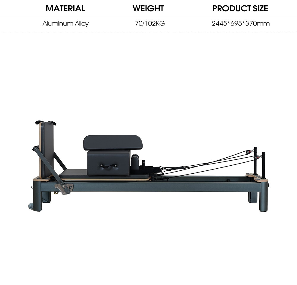 Anodized Gunmetal Gray Pilates Reformer 4.0
