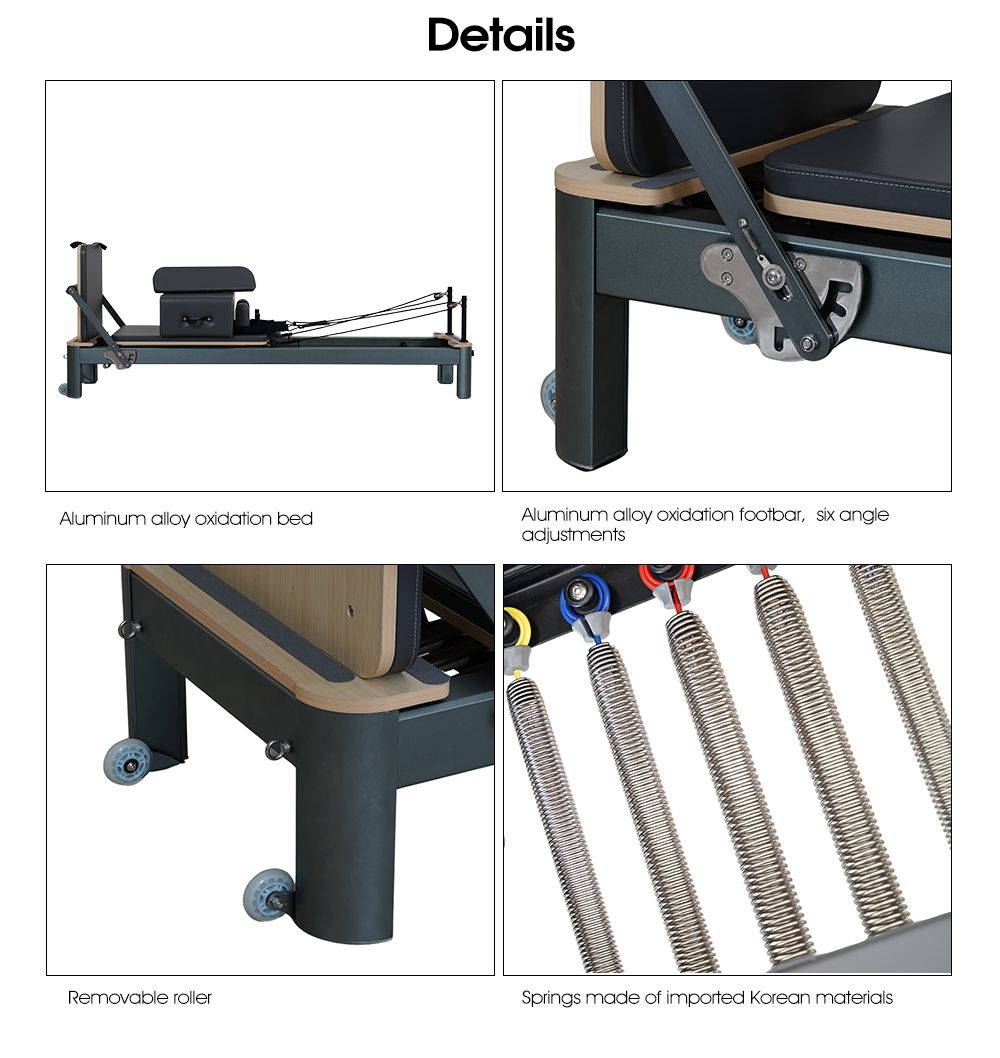 Anodized Gunmetal Gray Pilates Reformer 4.0