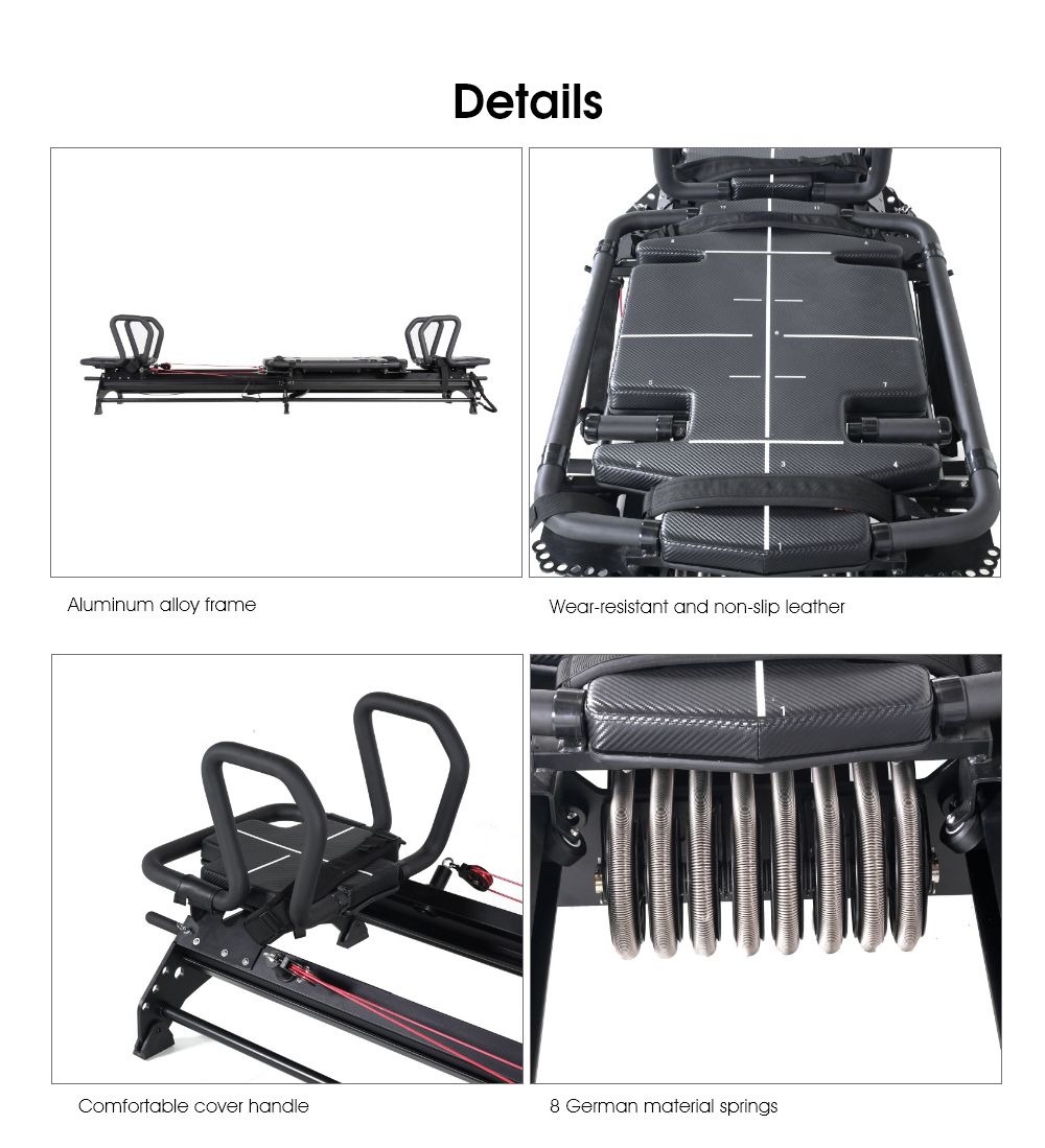 Large Non-Rotating Handle Pilates Reformer Machine