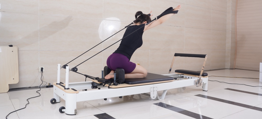 White Aluminum Foldable Pilates Reformer for Sale