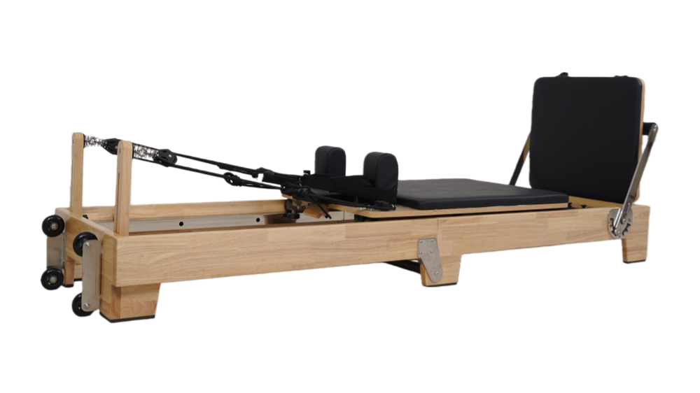 Premium Folding Pilates Reformer with Wood Leg