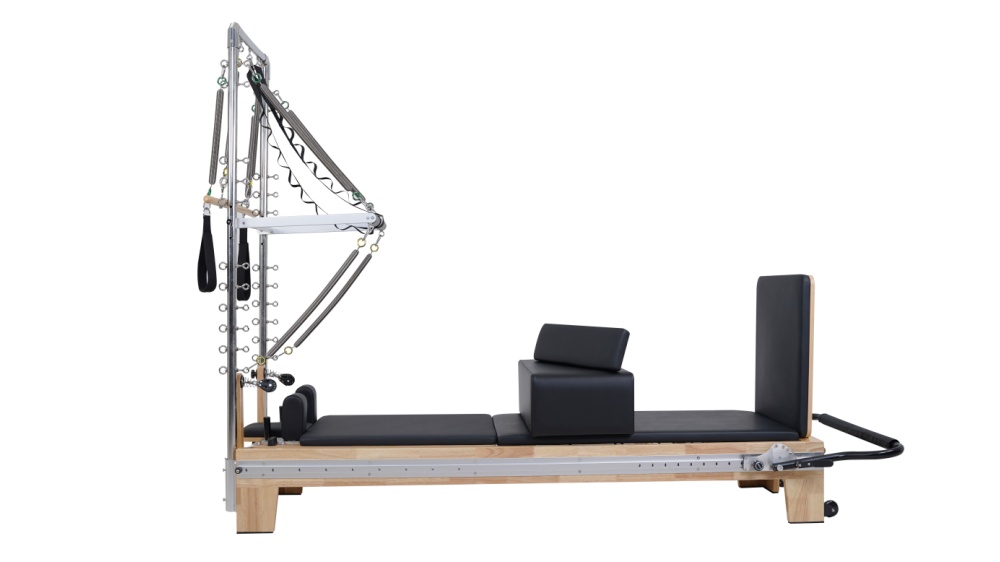 Oak Full Track Half Trapeze - Studio Pilates Reformer with Tower