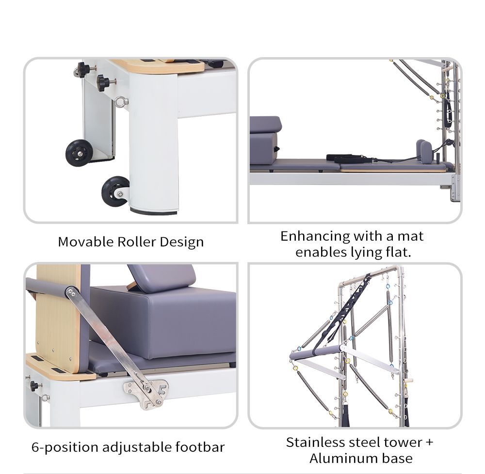 Studio アルミニウム合金ピラティス リフォーマー タワー付き