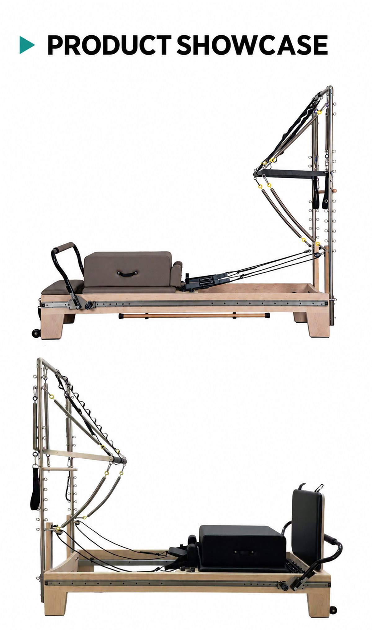 Pilates Studio Full-Track Maple Reformer with Tower